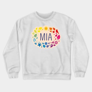 Mia name with colorful leaves Crewneck Sweatshirt